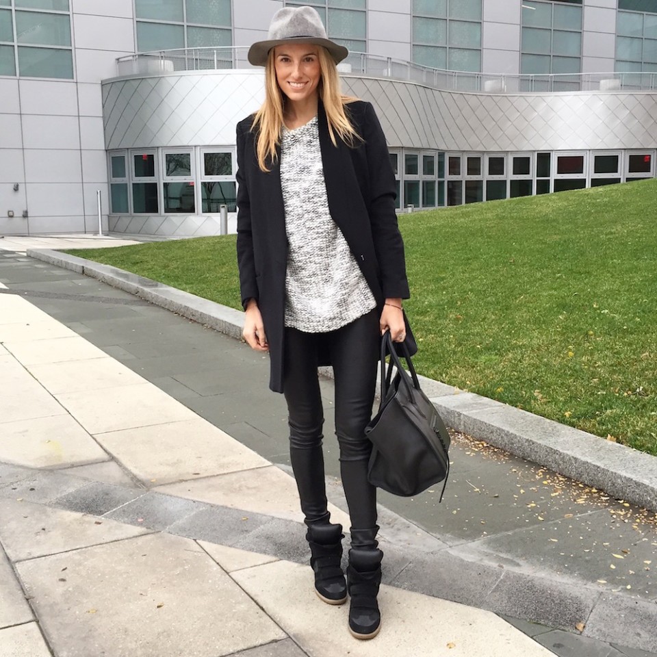 Helmut Lang Sweater and Leather Pants