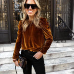 Velvet Top Thanksgiving Outfit & Where to Shop for Black Friday