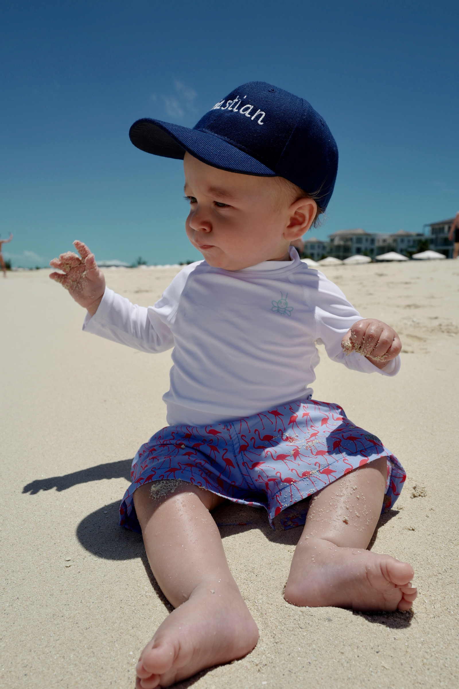 baby, beach, vacation, Traveling with baby, Sebastian, beach baby, Travel