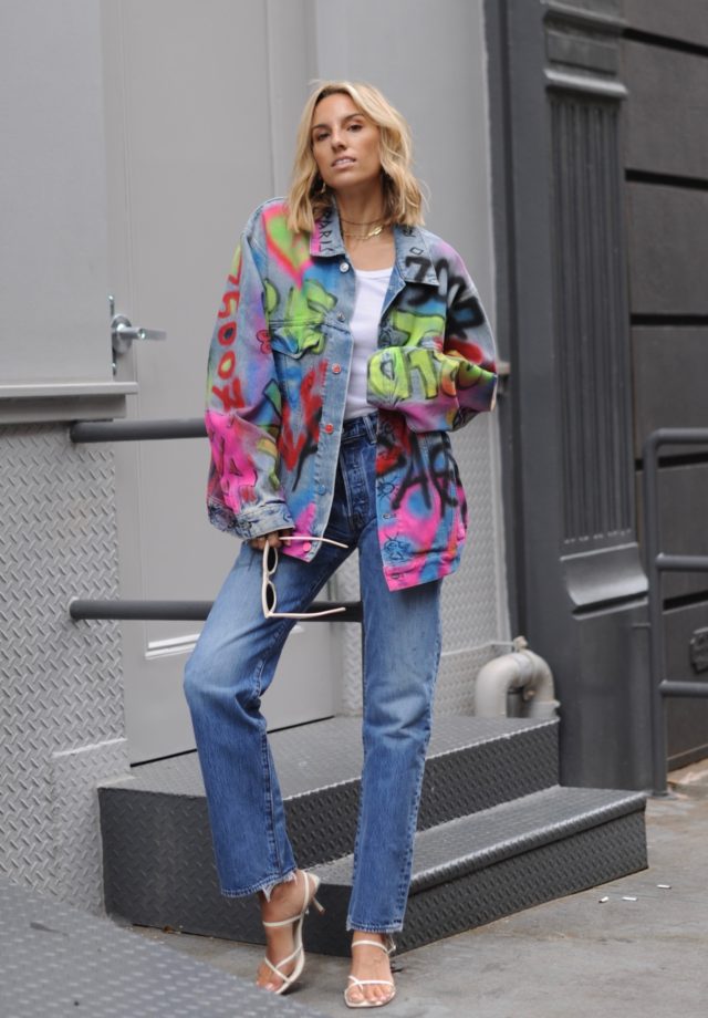 NYFW, Farfetch, Balenciaga, street style, denim jacket