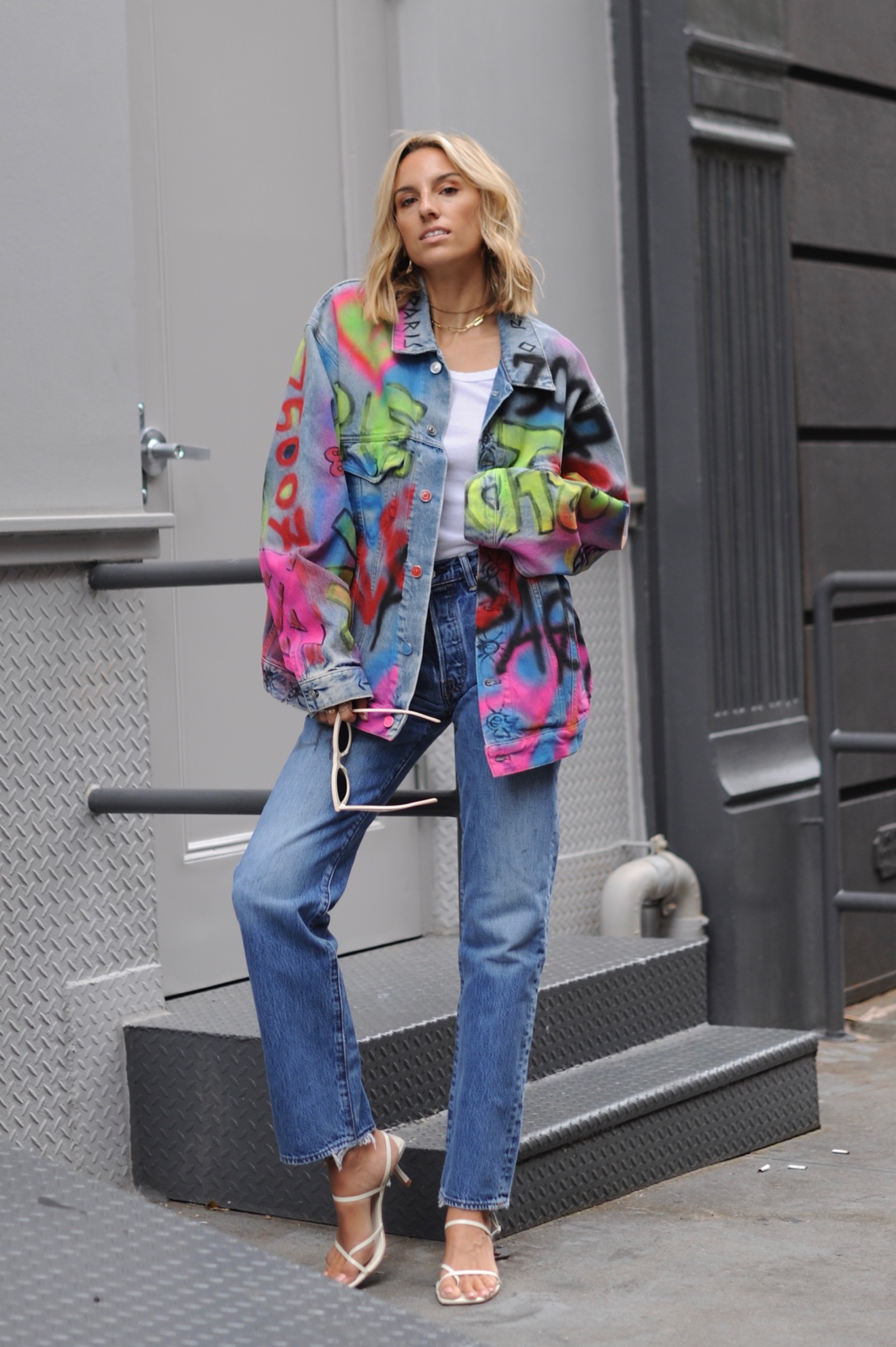 NYFW, Farfetch, Balenciaga, street style, denim jacket