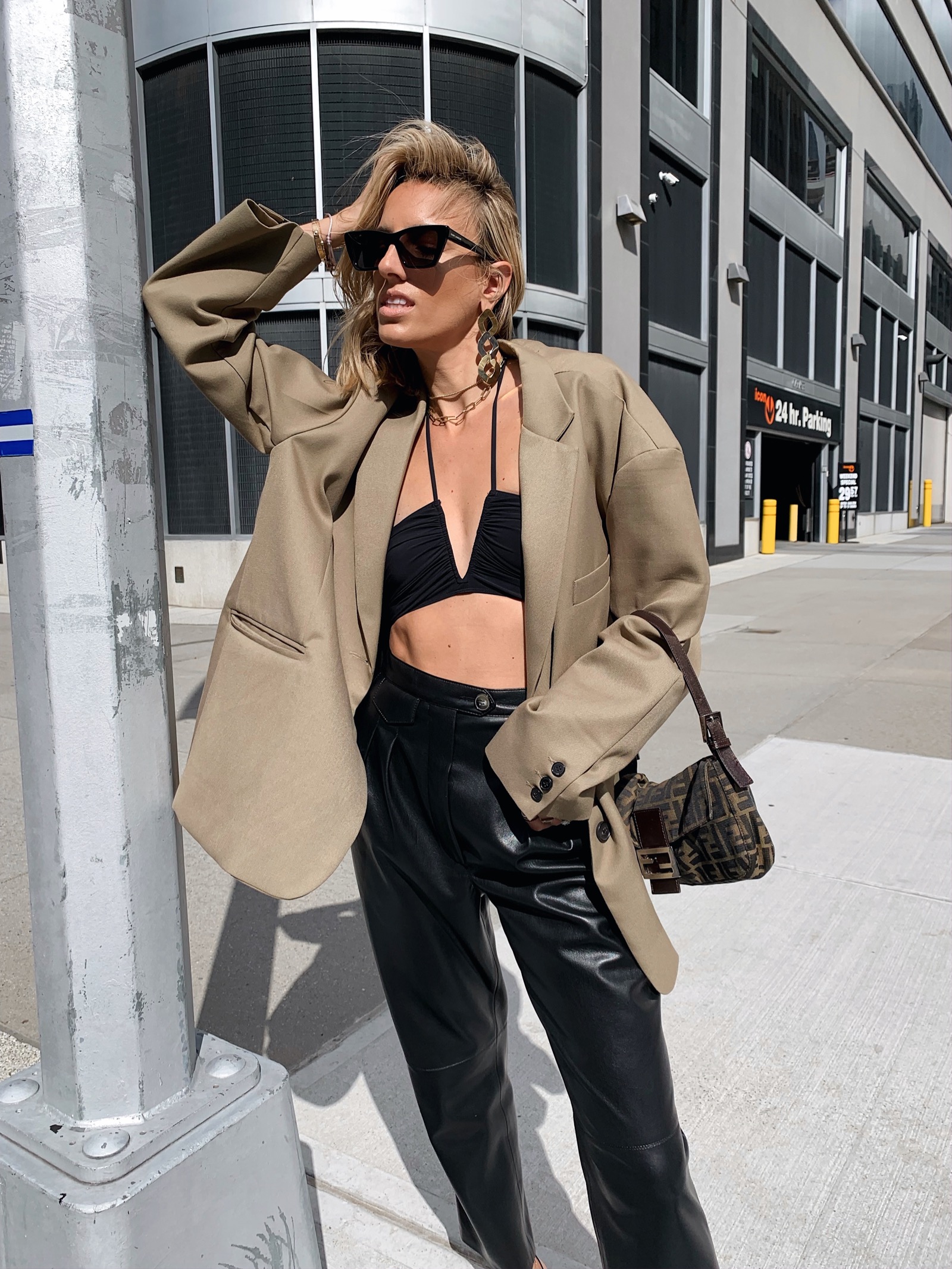 NYFW, farfetch, Nanushka, Street Style, OOTD, NYFW SS20, Frankie Shop, Isabel Marant, Old Celine, Fendi Baguette, Fendi