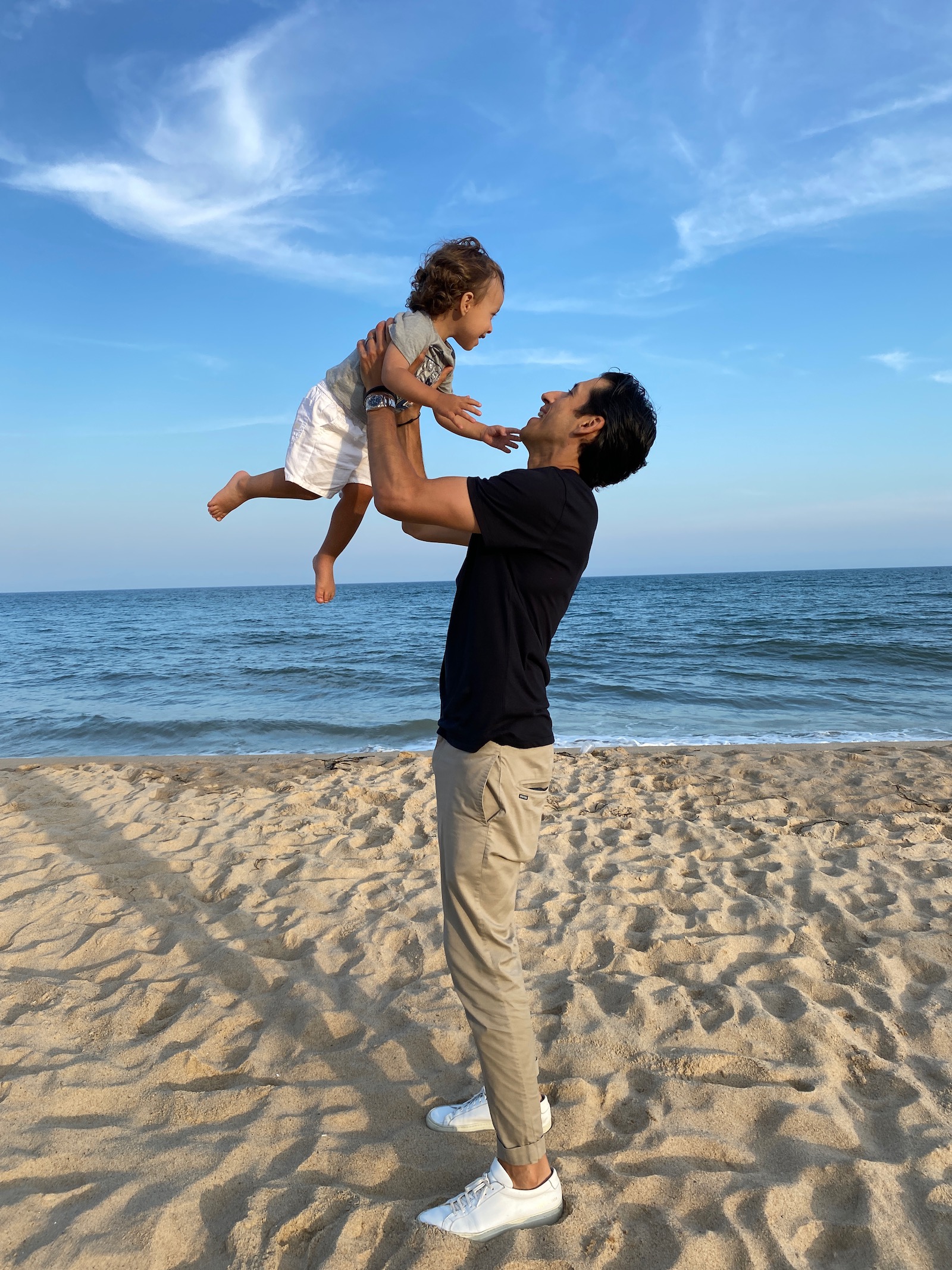 father and son fashion, montauk, Beach fashion, Common projects, Kenzo