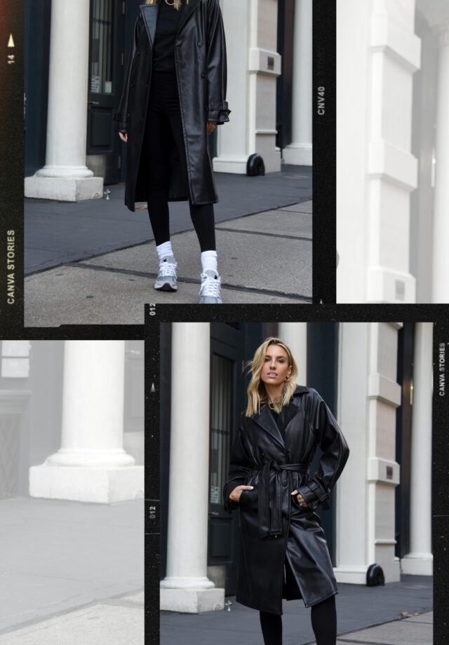 Amazon The Drop Faux Leather Long Trench Coat, Black Trench Coat, Staple Trench Coat, @Lisadnyc Collection