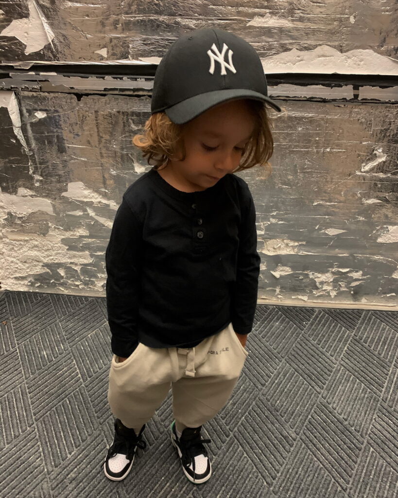toddler boys henley long sleeve, toddler style, toddler boy style, toddler yankees hat, zara kids sweatpants, toddler nikes, old navy toddler