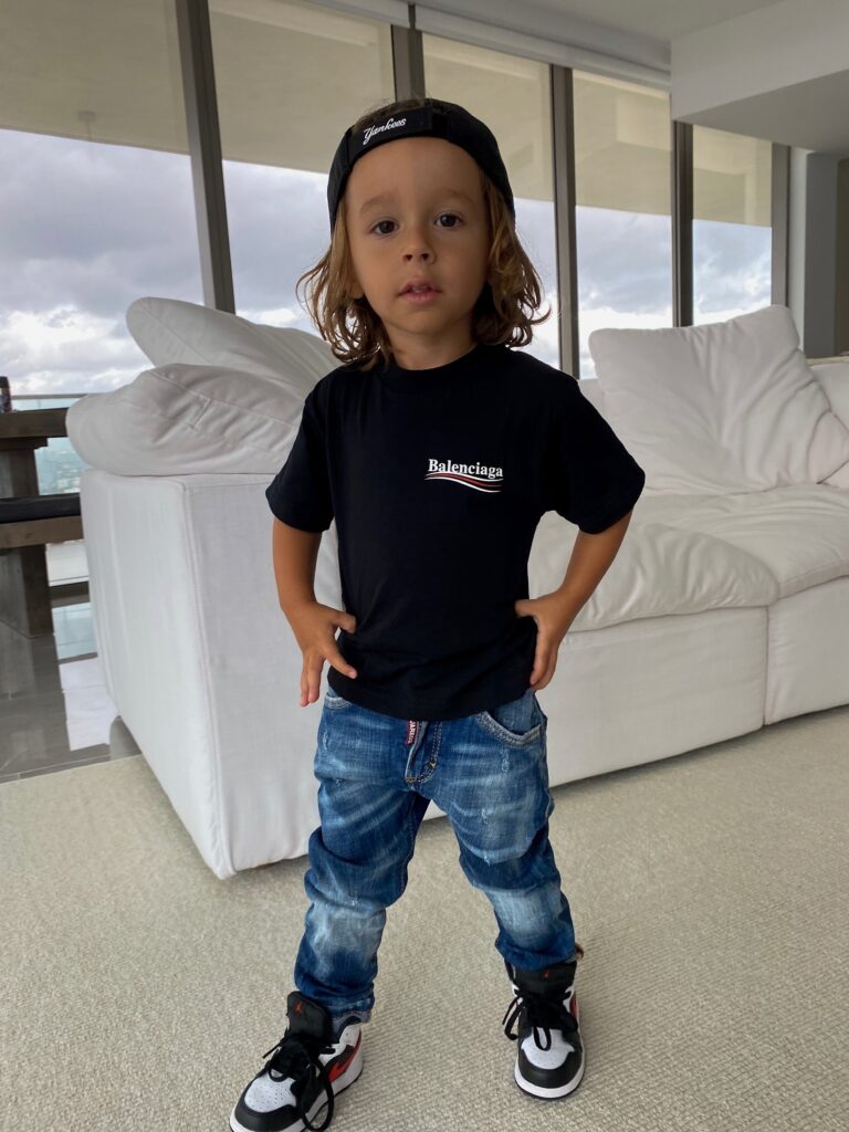 kids balenciaga, kids balenciaga tshirt, toddler nike dunks, toddler high top sneakers, toddler style inspo, toddler boy style inspo, toddler ootd, melijoe, melijoe apparel