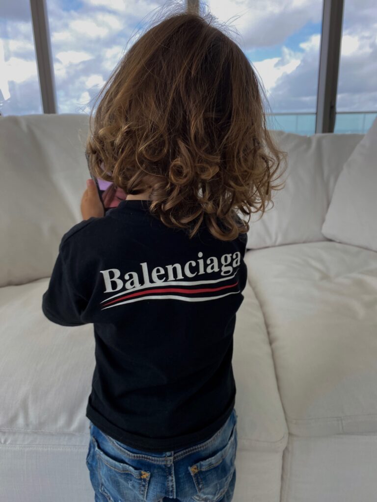 kids balenciaga, kids balenciaga tshirt, toddler nike dunks, toddler high top sneakers, toddler style inspo, toddler boy style inspo, toddler ootd, melijoe, melijoe apparel