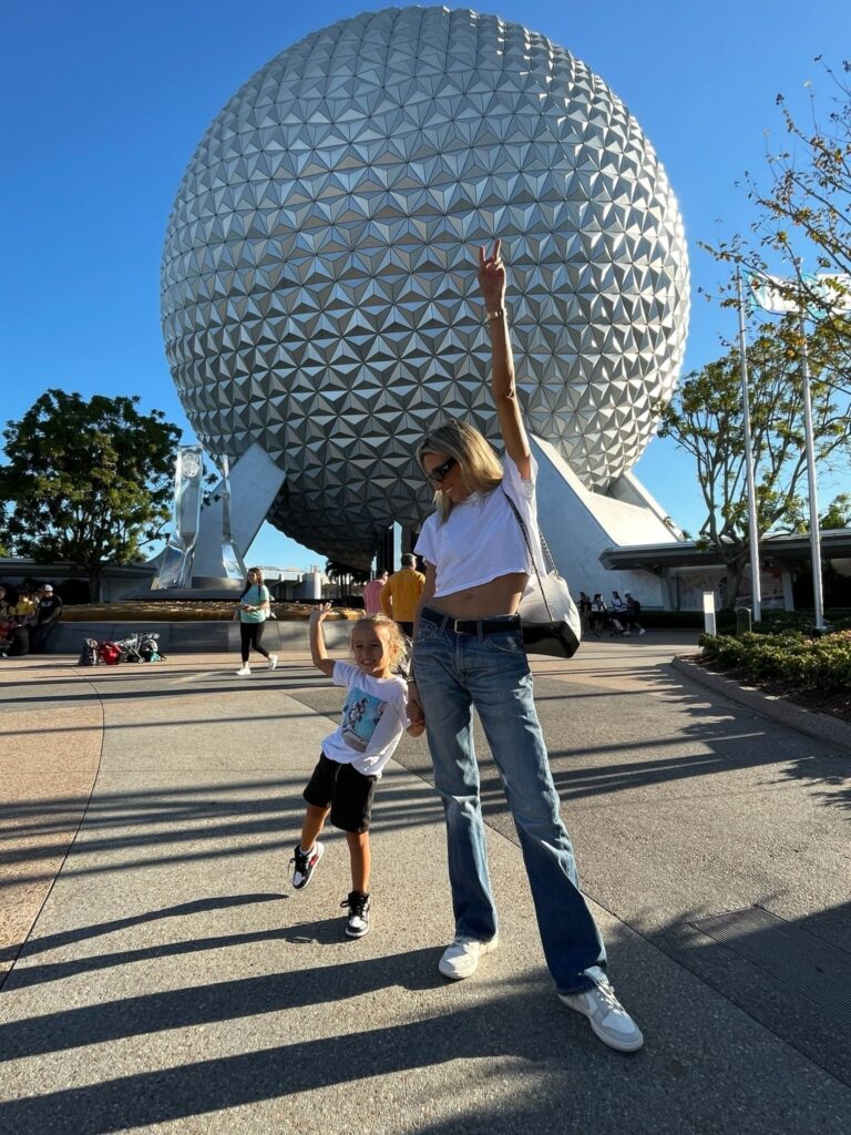 prada sunglasses, vintage jeans, karla hanes tshirt, amazon tshirt, gucci belt,disney vacation, family style inspo, toddler style
