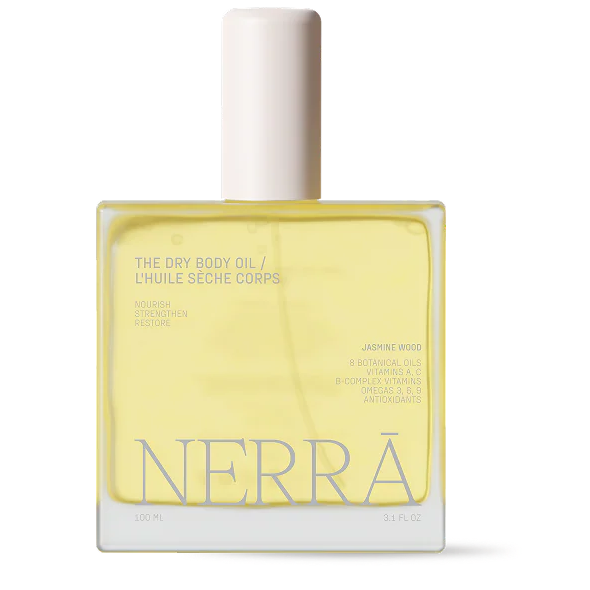 NERRĀ Dry Body Oil lightweight body oil for soft, hydrated, radiant skin